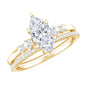 Lab Grown Diamond 5X10MM Marquise Engagement Ring with Wedding Band