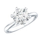 8 MM Round Brilliant Cut Lab Grown Diamond Engagement Ring
