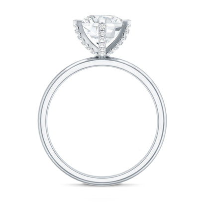 8 MM Round Brilliant Cut Lab Grown Diamond Engagement Ring