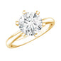 8 MM Round Brilliant Cut Lab Grown Diamond Engagement Ring