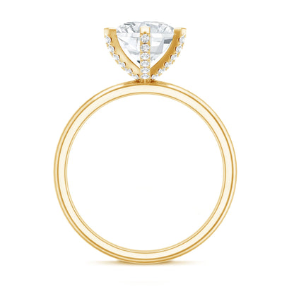8 MM Round Brilliant Cut Lab Grown Diamond Engagement Ring
