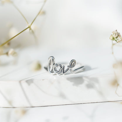 Love Ring in 14k Gold Plated Sterling Silver