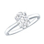 Certified 1.2 Carat Moissanite Oval Engagement Ring in Silver