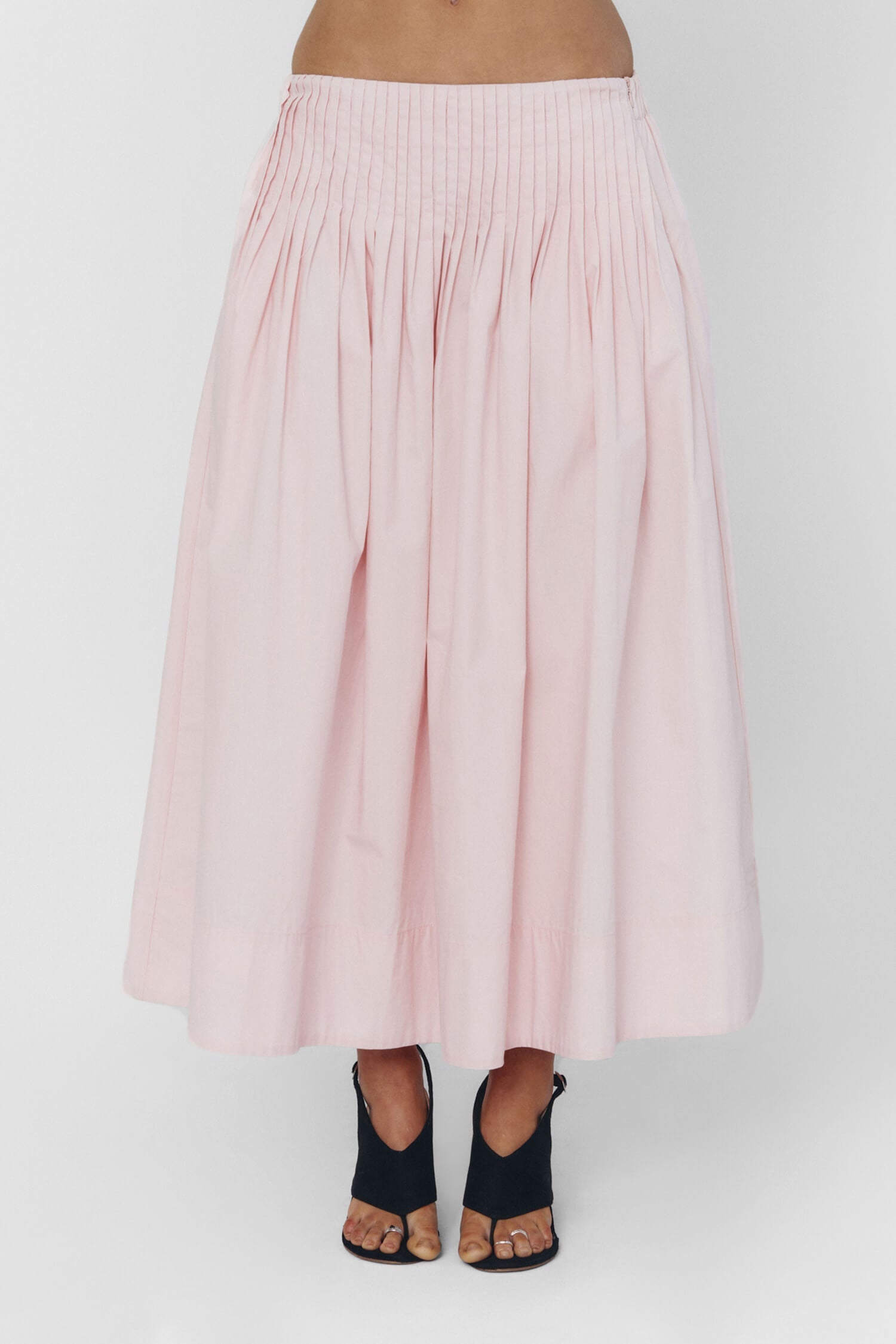 UIARA SKIRT IN BABY PINK findmenowthelabel