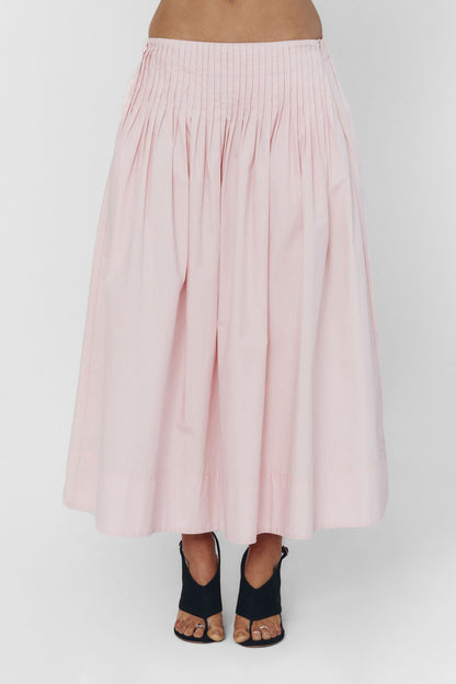 UIARA SKIRT IN BABY PINK findmenowthelabel