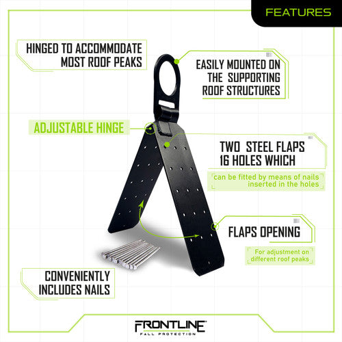 Frontline RO01 Hinged Reusable Roof Anchor VM Hardware