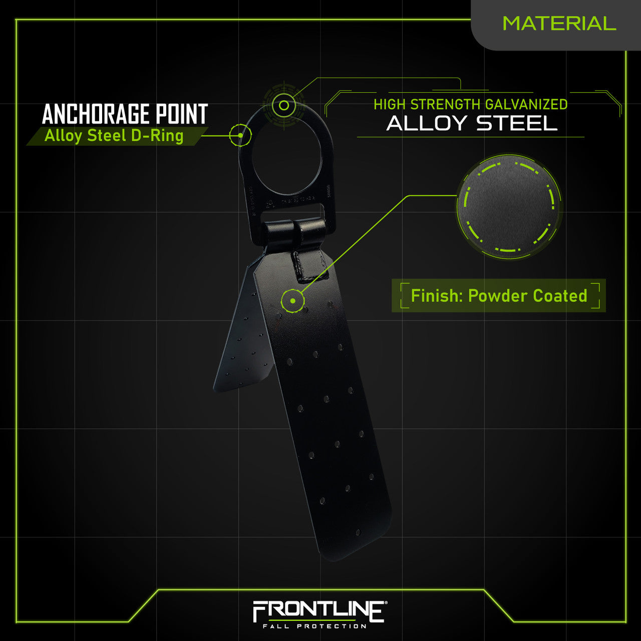 Frontline RO01 Hinged Reusable Roof Anchor VM Hardware