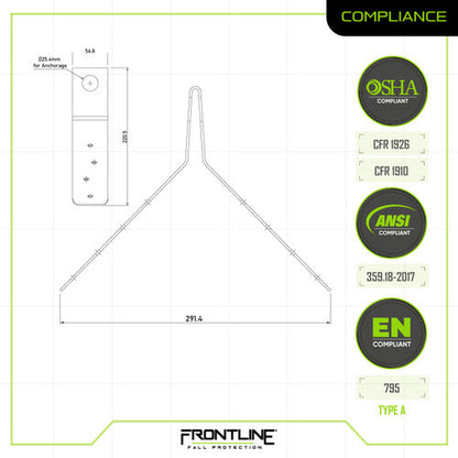 Frontline ROSU02 Hinged Steel Roof Anchor VM Hardware