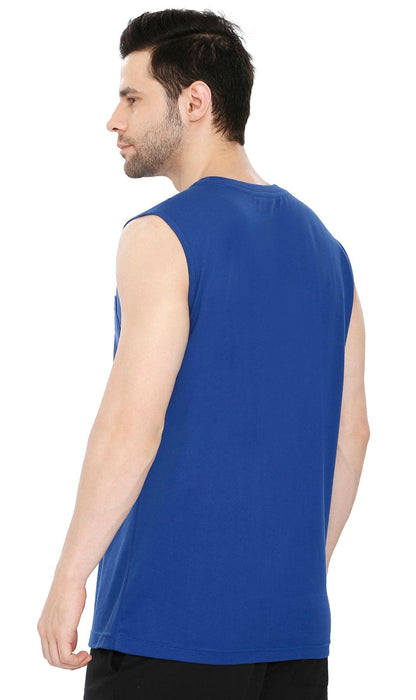 Men’s Sleeveless Crew Neck T-Shirt – Regular Fit, Heavier Cotton Blend Jersey with Chest Pocket TURTLE BAY APPAREL