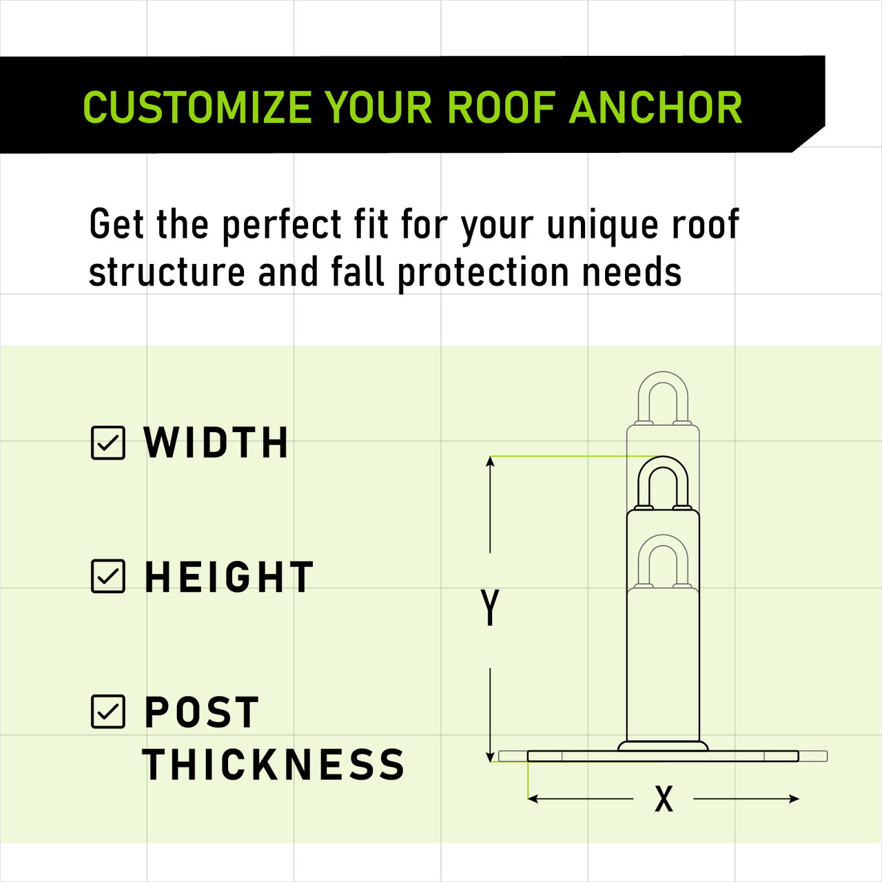 Frontline Commercial Roof Anchor 18" VM Hardware