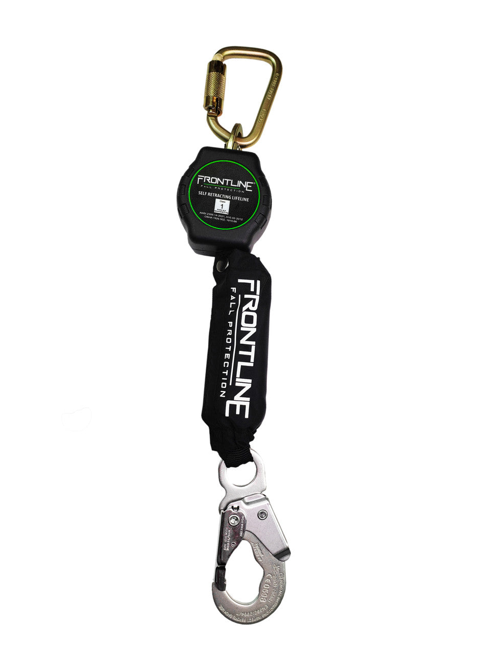 Frontline RPA12S Aramid Fiber Web Single Leg SRL with Steel Snap Hook End VM Hardware