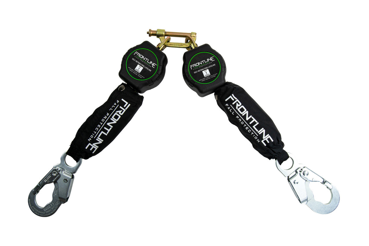 Frontline RPA062S Aramid Twin Fiber Web Single Leg 6' SRL with Steel Snap Hook Ends VM Hardware
