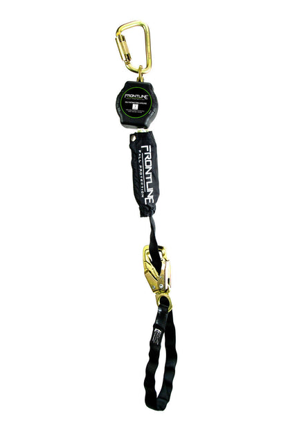 Frontline RPA091TB Tie Back Single Leg Web 9' SRL with Tie Back Hook End VM Hardware