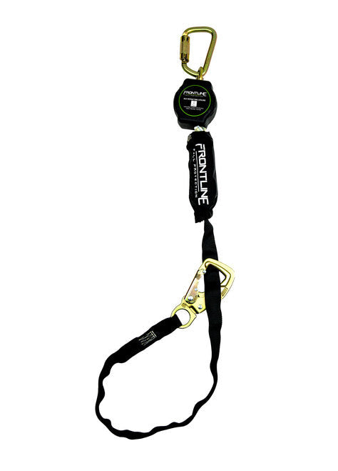 Frontline RPA091TB Tie Back Single Leg Web 9' SRL with Tie Back Hook End VM Hardware