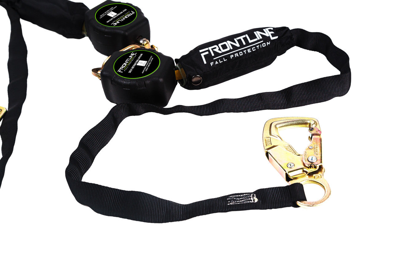 Frontline RPA092TB Tie Back Twin Leg Web 9' SRL with Tie Back Hook Ends VM Hardware