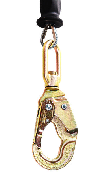 Frontline RPG081SLE Leading Edge Cable Single Leg 8' SRL with Steel Snap Hook End VM Hardware