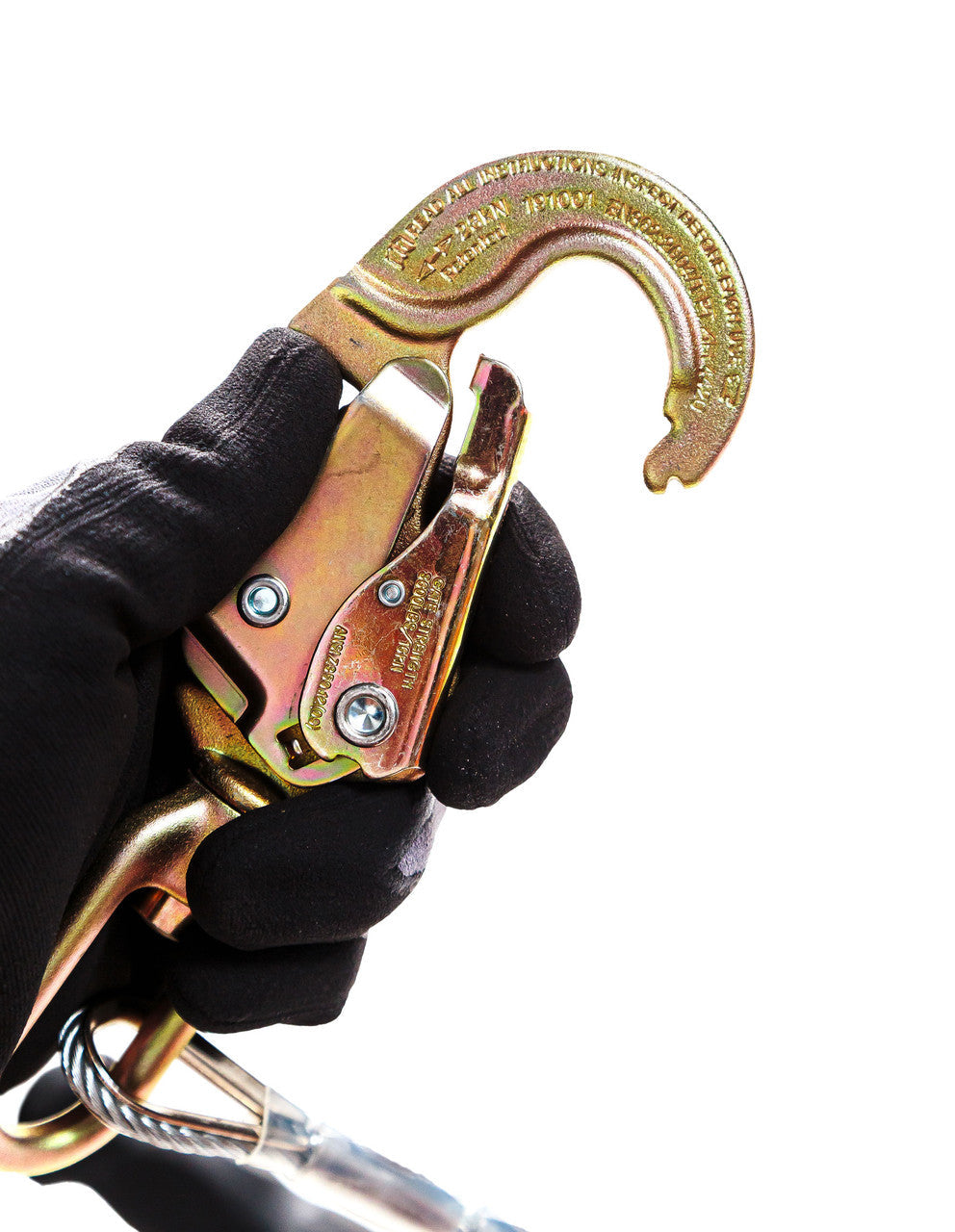 Frontline RPG081SLE Leading Edge Cable Single Leg 8' SRL with Steel Snap Hook End VM Hardware