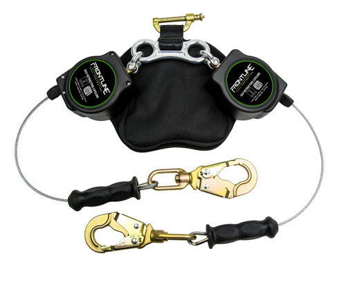 Frontline RPG082SLE Leading Edge Cable Twin Leg 8' SRL with Steel Snap Hook Ends VM Hardware