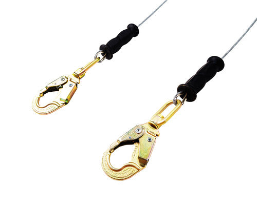 Frontline RPG082SLE Leading Edge Cable Twin Leg 8' SRL with Steel Snap Hook Ends VM Hardware