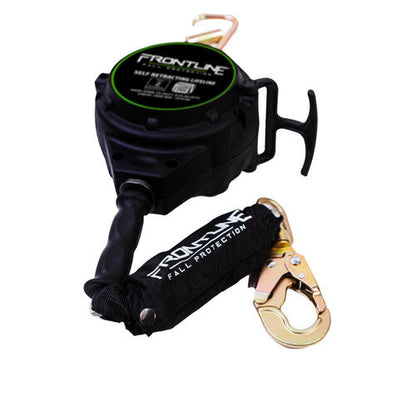 Frontline RPGCLE Leading Edge Cable Single Leg SRL with Steel Snap Hook End with Carry on Handle and Tagline 50' VM Hardware