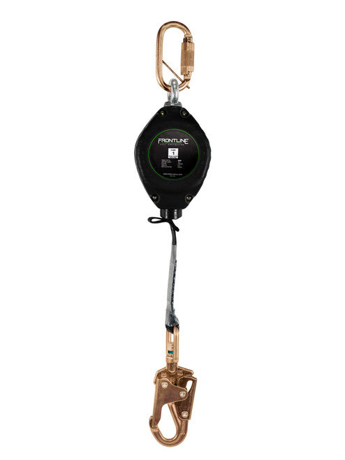 Frontline RPW 11' Web Single Leg SRL with Steel Snap Hook End VM Hardware