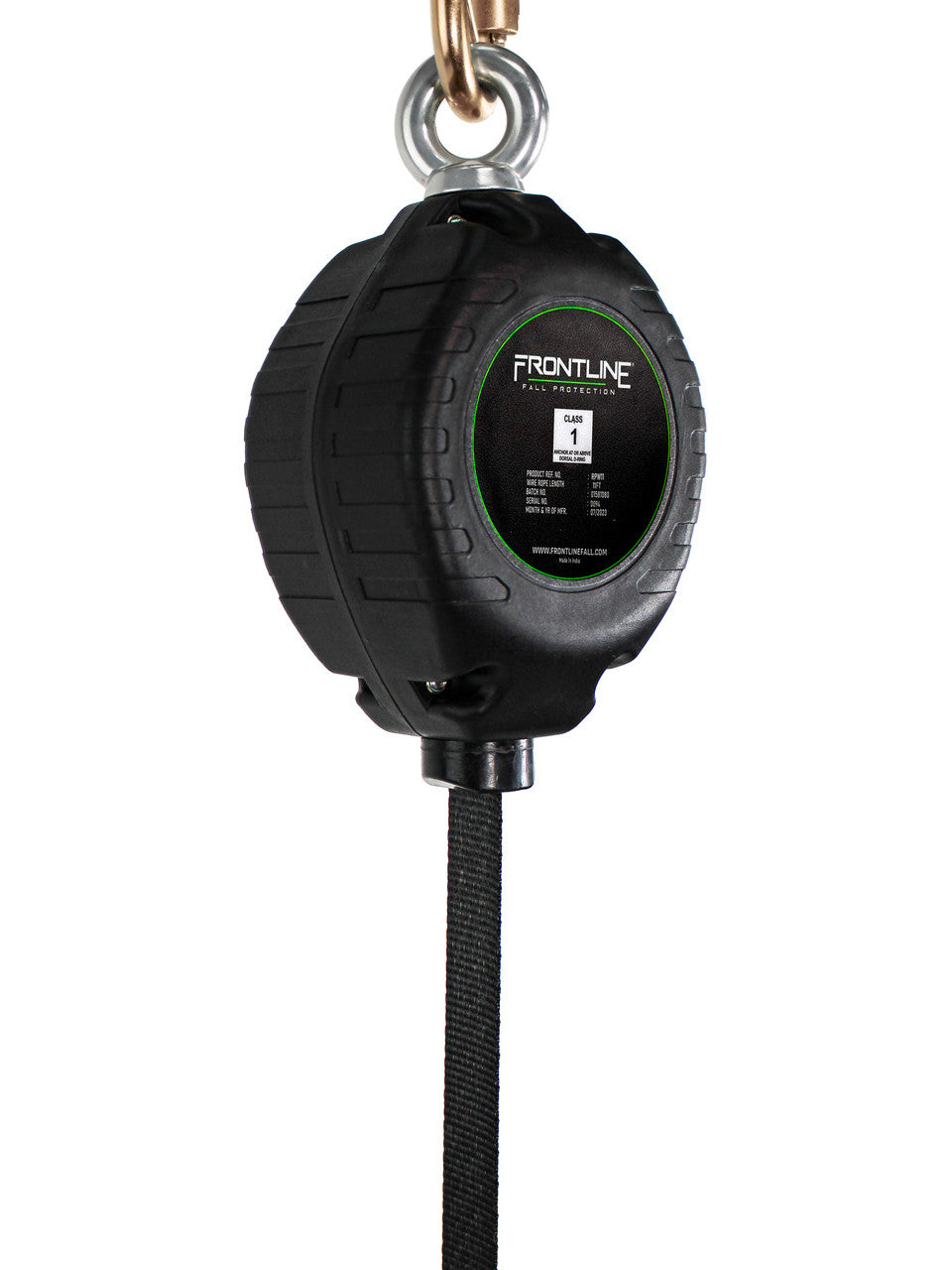 Frontline RPW 11' Web Single Leg SRL with Steel Snap Hook End VM Hardware