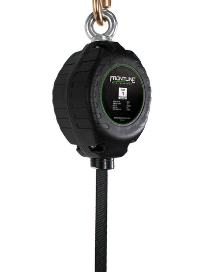 Frontline RPW 11' Web Single Leg SRL with Steel Snap Hook End VM Hardware