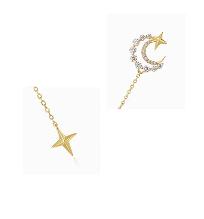Spring Star and Moon Earrings for Women - Trendy Style