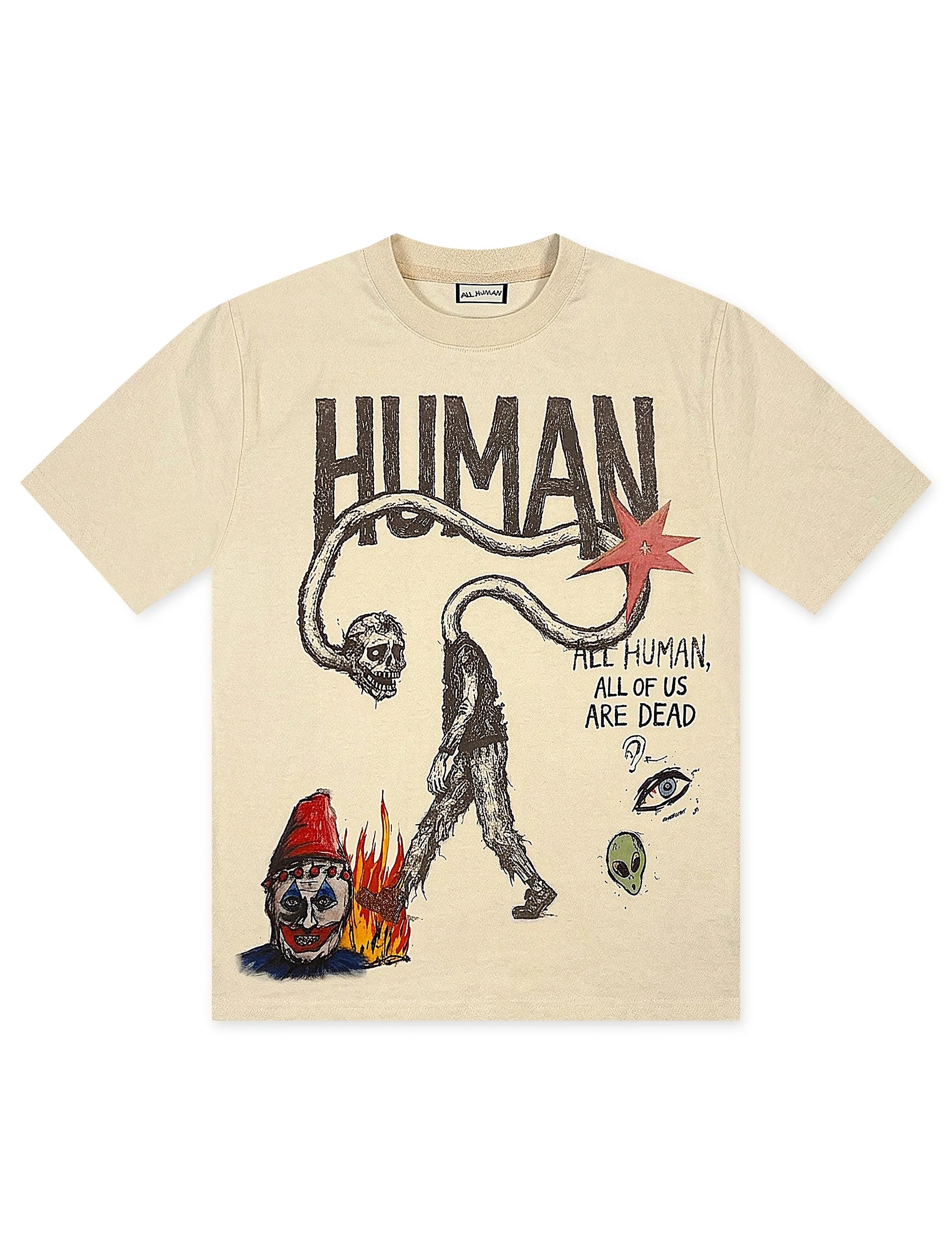 All Human Runaway Tee - Cream Denim Exchange