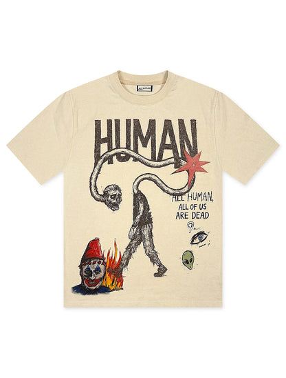 All Human Runaway Tee - Cream Denim Exchange