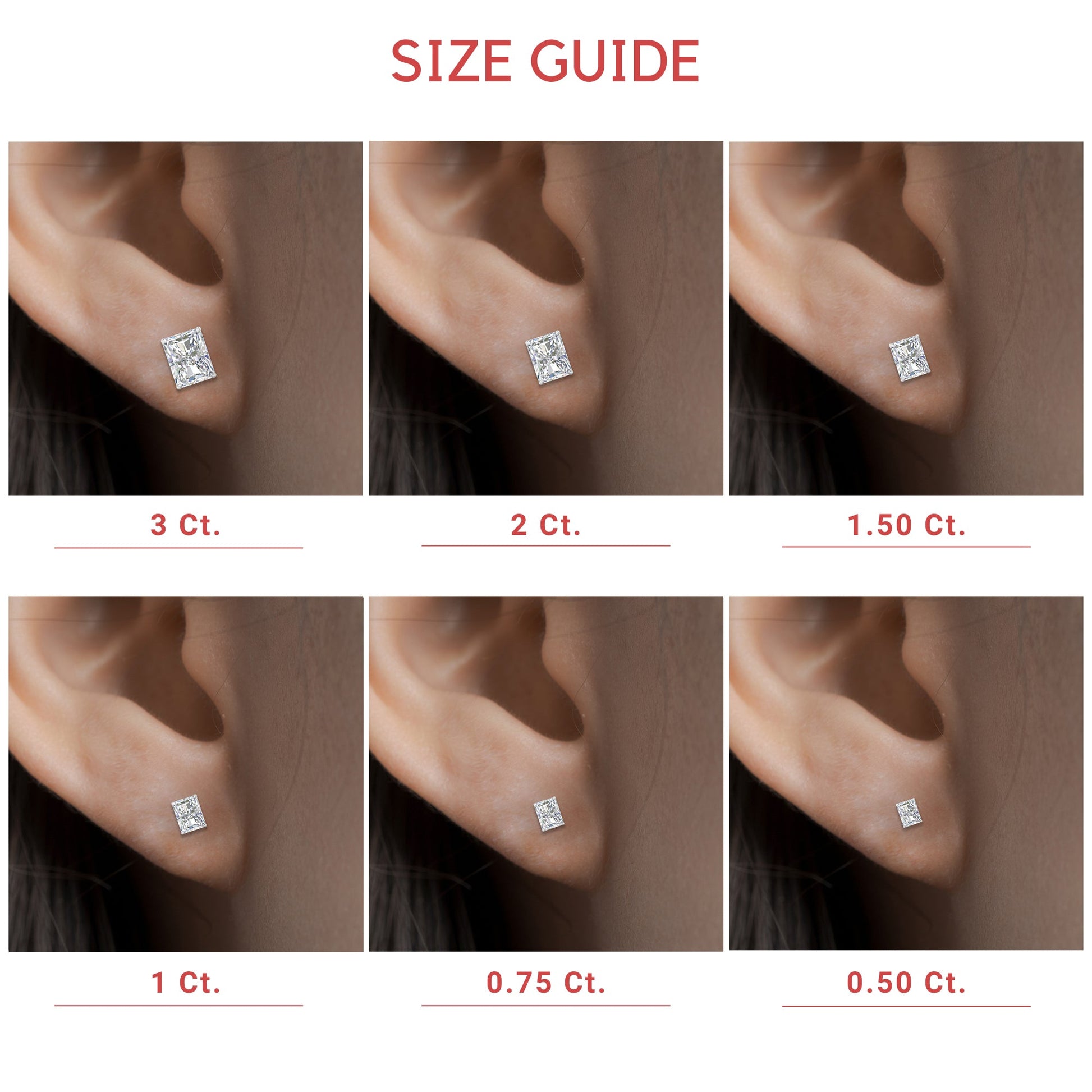 Radiant Diamond Basket Stud Earring Fascinating Diamonds