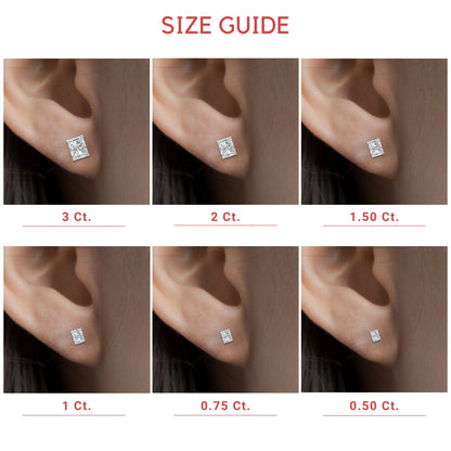 Radiant Diamond Basket Stud Earring Fascinating Diamonds