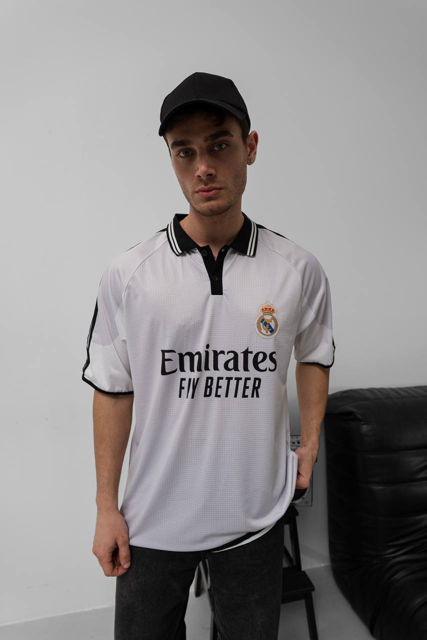 Real Madrid 2024-25 Home Jersey | Unisex Cotton Fan Shirt Withinblack