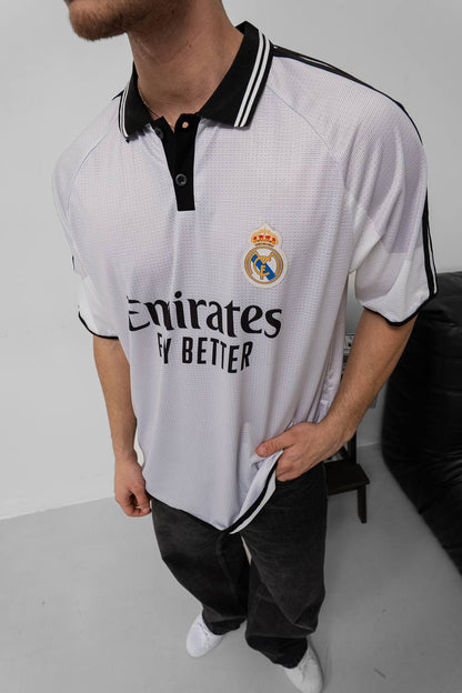 Real Madrid 2024-25 Home Jersey | Unisex Cotton Fan Shirt Withinblack