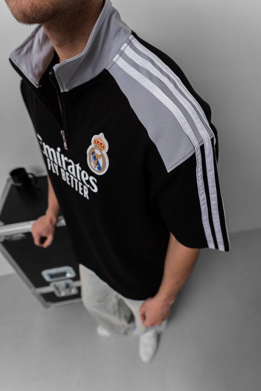 Real Madrid 25/26 Training Quarter-Zip Top - Official Football Training Jersey Withinblack