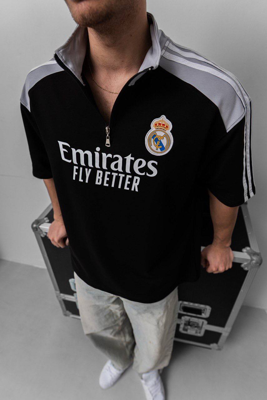 Real Madrid 25/26 Training Quarter-Zip Top - Official Football Training Jersey Withinblack