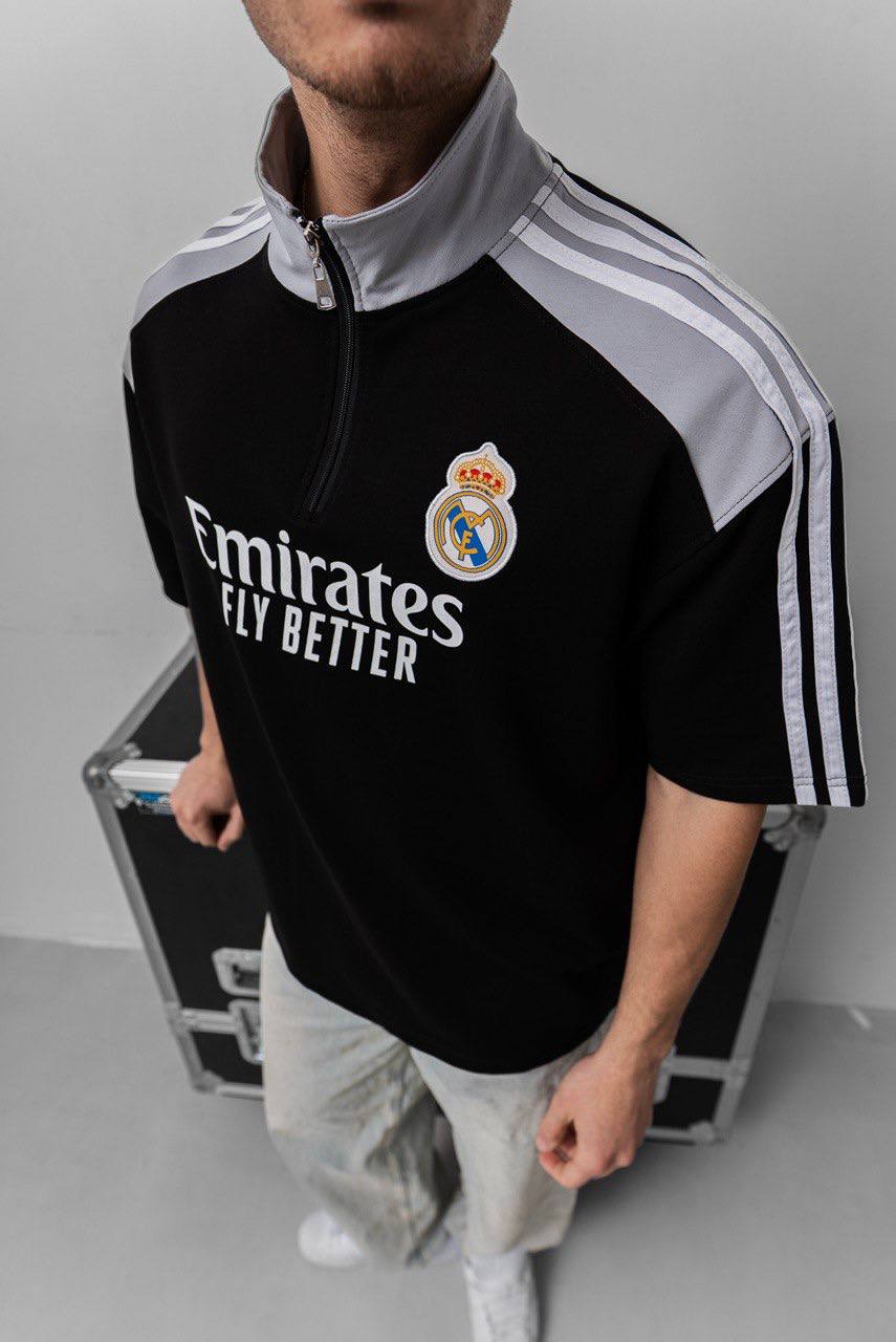 Real Madrid 25/26 Training Quarter-Zip Top - Official Football Training Jersey Withinblack