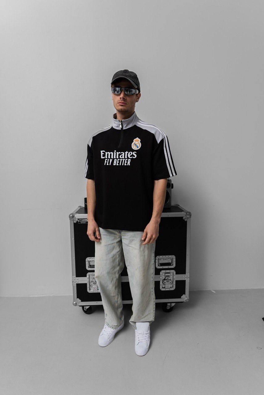 Real Madrid 25/26 Training Quarter-Zip Top - Official Football Training Jersey Withinblack