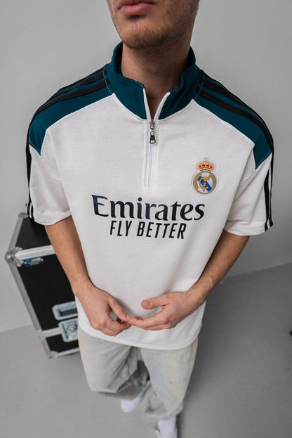 Real Madrid 25/26 Training Quarter-Zip Top - Official Football Training Jersey Withinblack