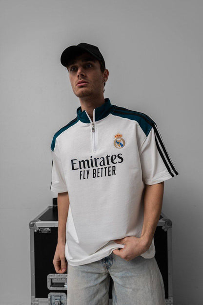 Real Madrid 25/26 Training Quarter-Zip Top - Official Football Training Jersey Withinblack