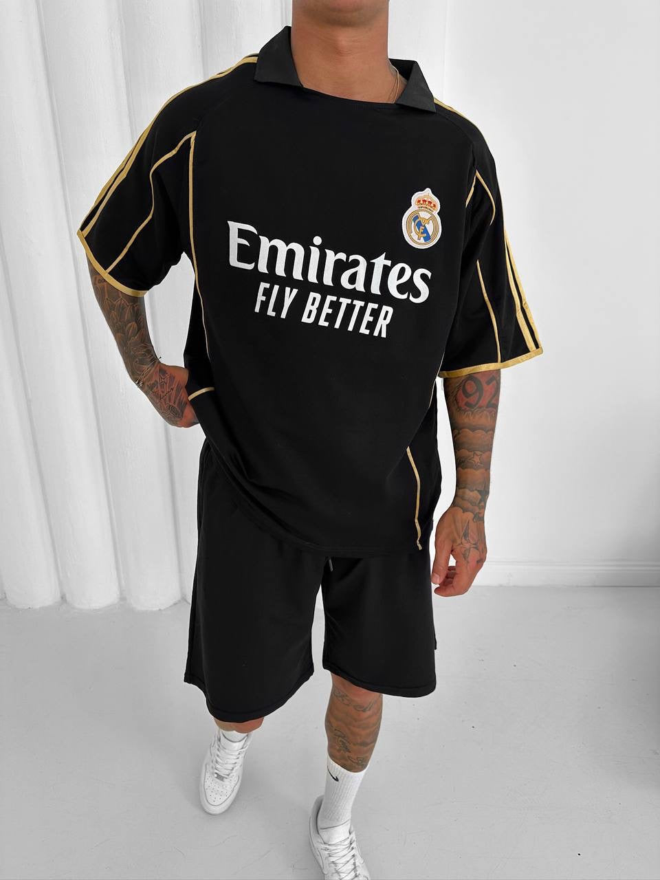 Real Madrid Emirates Fly Better Jersey - Retro Football Shirt - Vintage Soccer Tee Withinblack