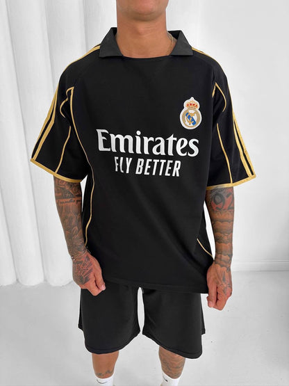 Real Madrid Emirates Fly Better Jersey - Retro Football Shirt - Vintage Soccer Tee Withinblack