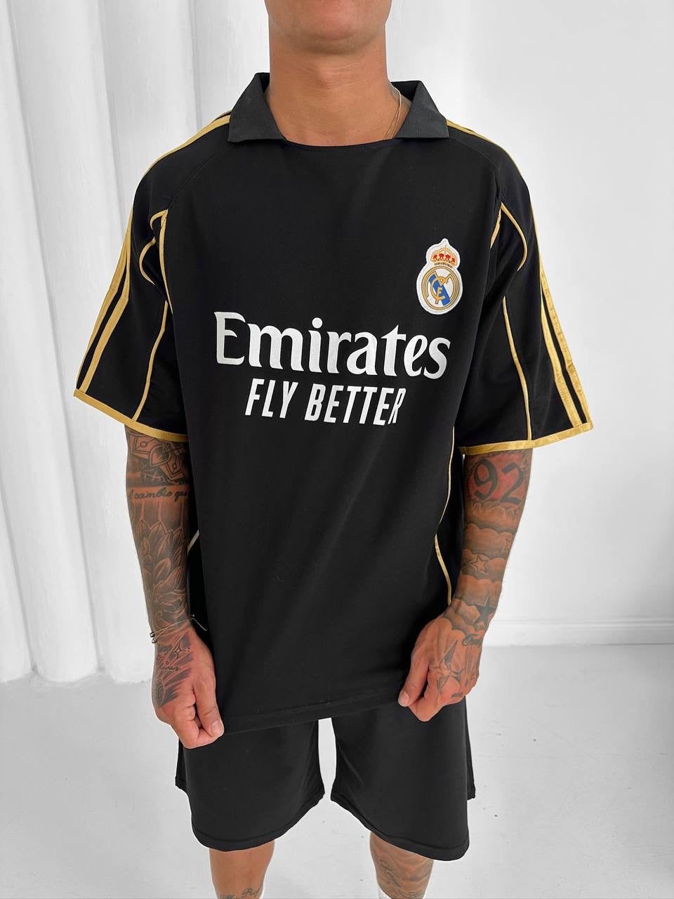 Real Madrid Emirates Fly Better Jersey - Retro Football Shirt - Vintage Soccer Tee Withinblack