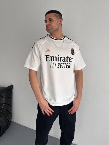 Real Madrid Emirates Fly Better Jersey - Retro Football Shirt - Vintage Soccer Tee Withinblack