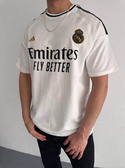 Real Madrid Emirates Fly Better Jersey - Retro Football Shirt - Vintage Soccer Tee Withinblack