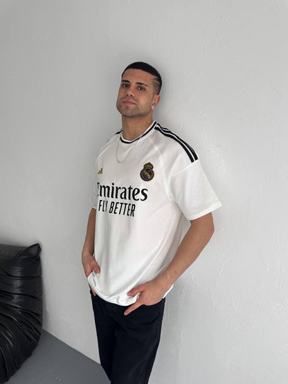 Real Madrid Emirates Fly Better Jersey - Retro Football Shirt - Vintage Soccer Tee Withinblack