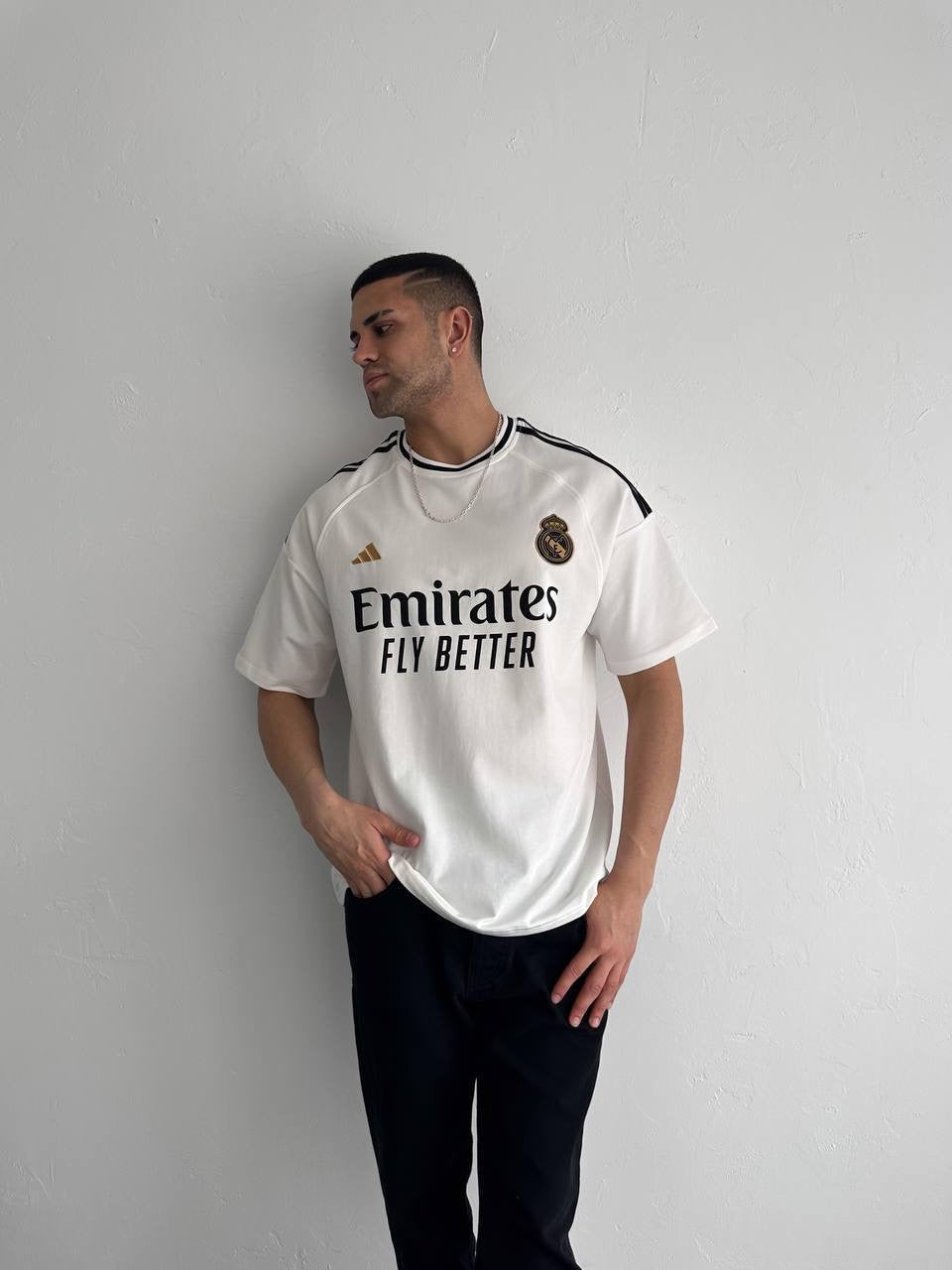 Real Madrid Emirates Fly Better Jersey - Retro Football Shirt - Vintage Soccer Tee Withinblack