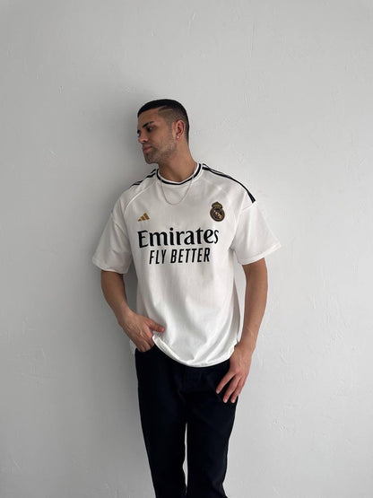 Real Madrid Emirates Fly Better Jersey - Retro Football Shirt - Vintage Soccer Tee Withinblack