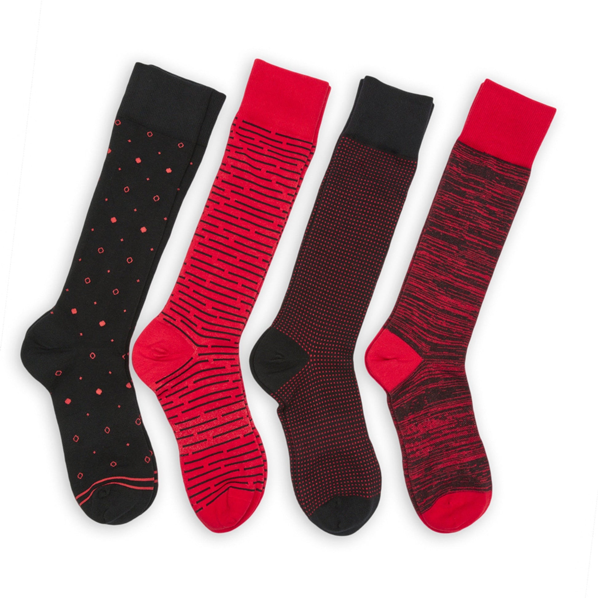 Red / Black Mixed Socks 8 Pack DeadSoxy