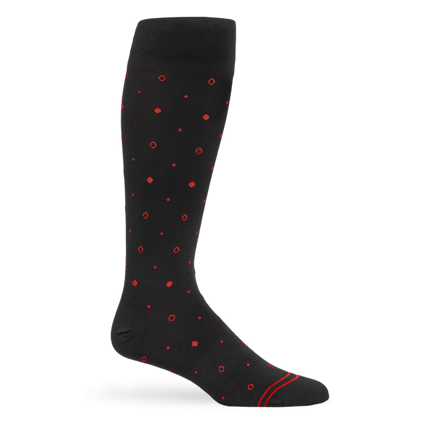 Red / Black Mixed Dot Dress Socks DeadSoxy